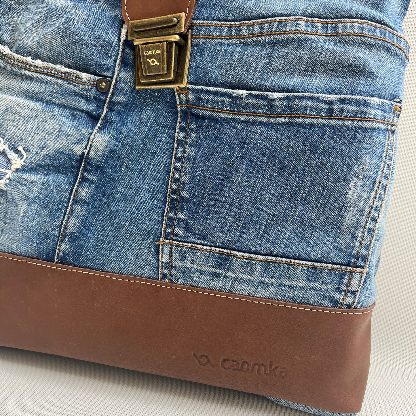 Mochila Top Caomka Recycled ♻️ Jeans · Pieza Única 15347