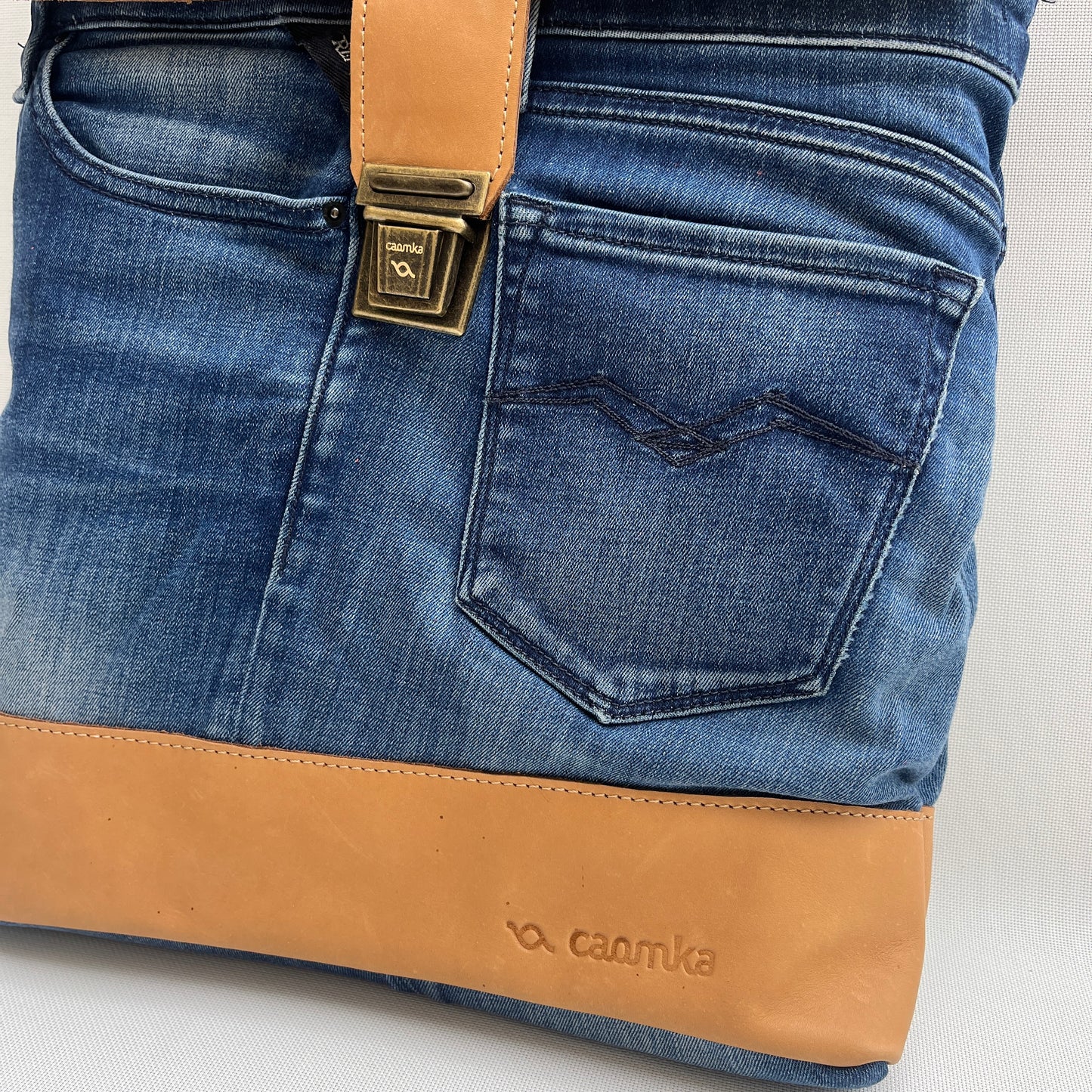 Mochila Top Caomka Recycled ♻️ Jeans · Pieza Única 15349