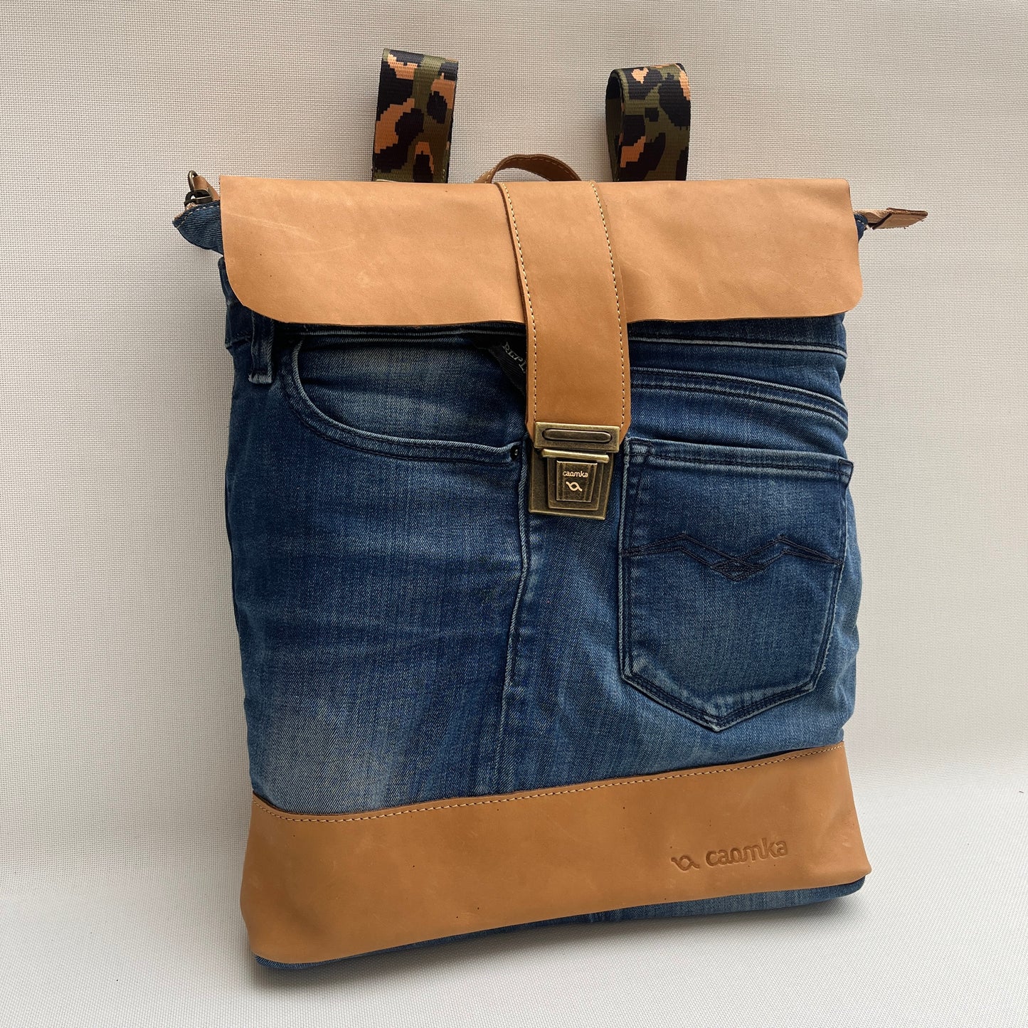 Mochila Top Caomka Recycled ♻️ Jeans · Pieza Única 15349
