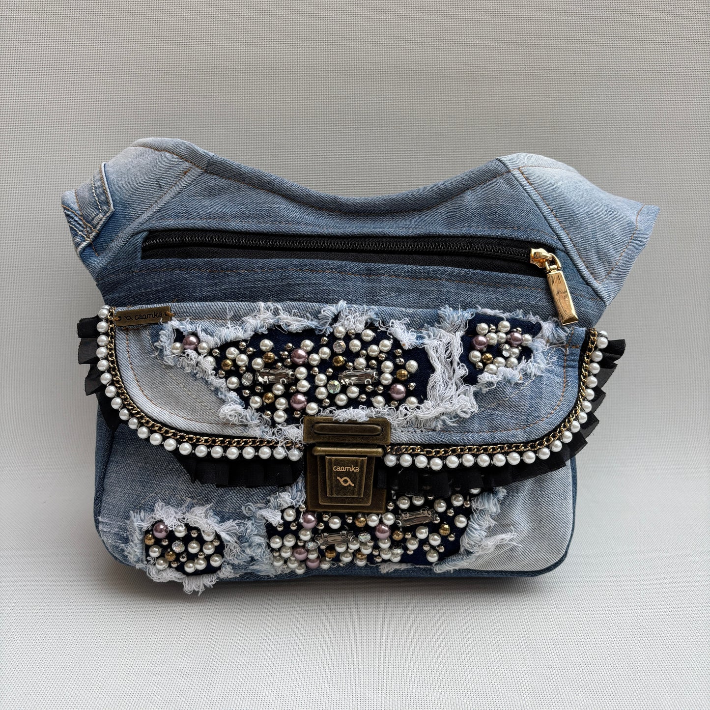 Special TOP ♻️ Jeans Recycled ♻️ + Bolsillo trasero · Pieza Única Núm. 17068