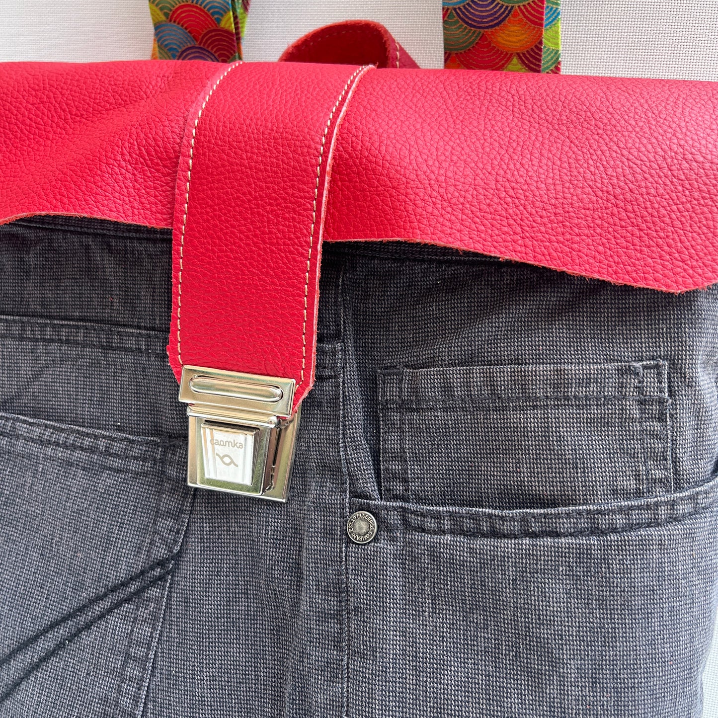 Mochila Top Caomka Recycled ♻️ Jeans · Pieza Única 15352