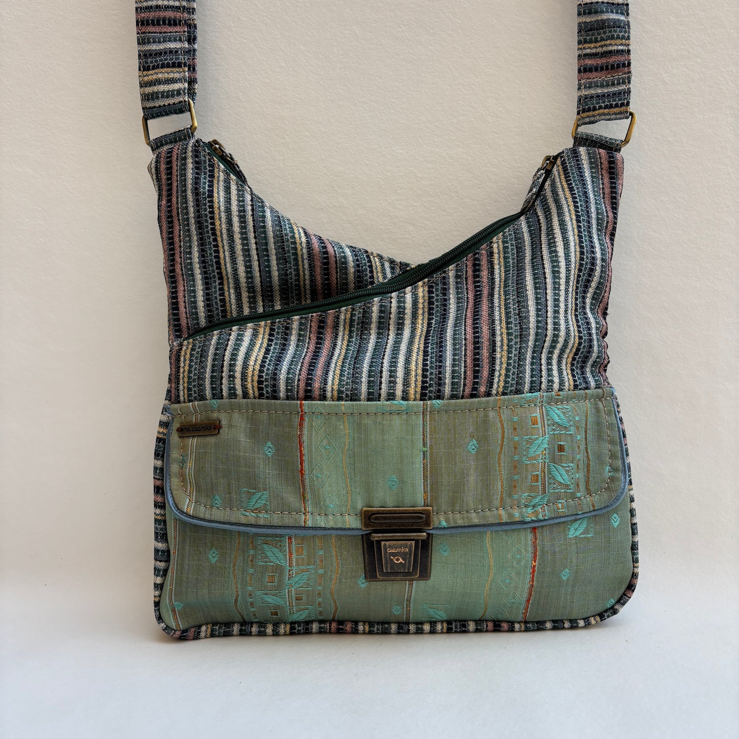 Bolso Bandolera Súper Caomka "Ocean Mint" · Pieza Única Núm. 19358