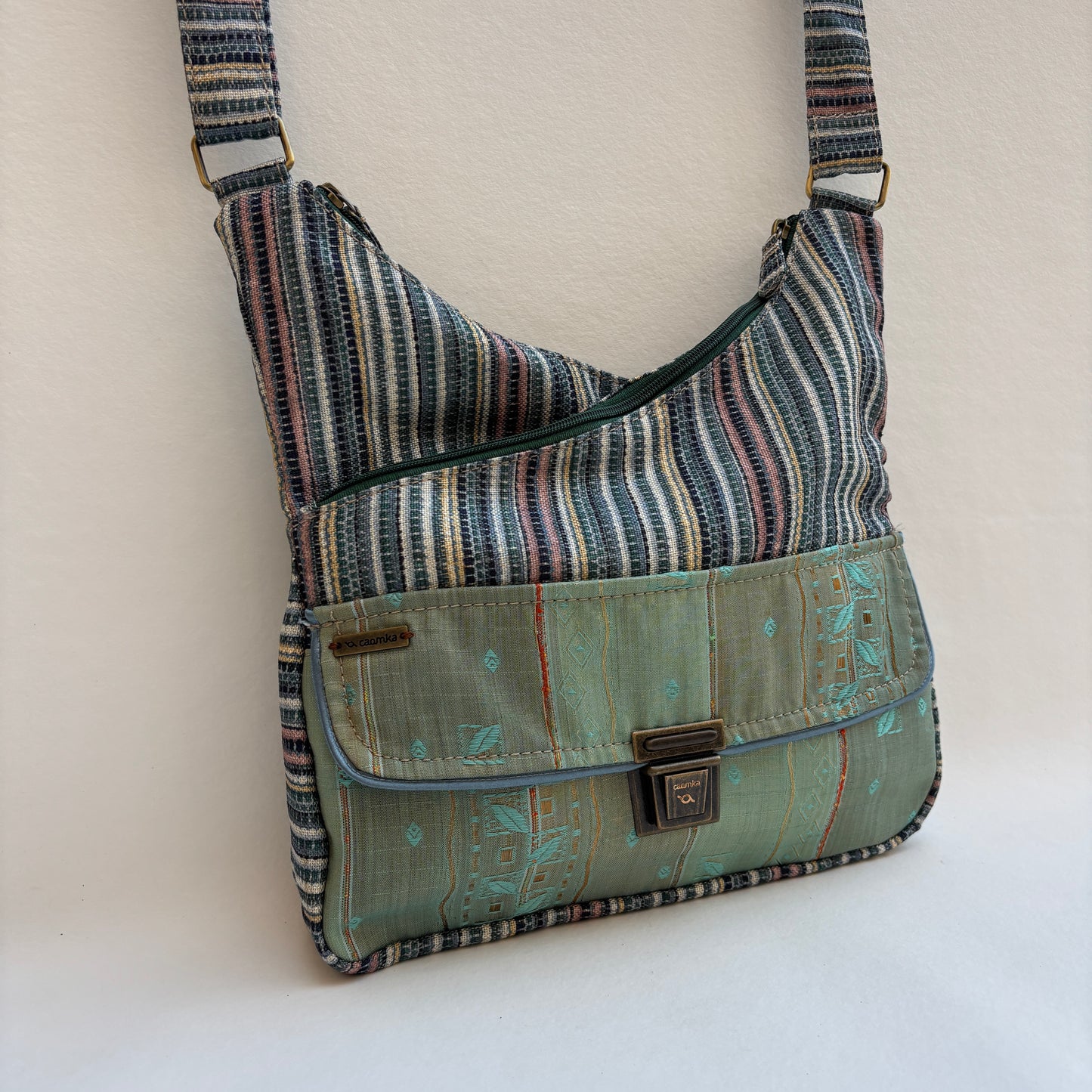 Bolso Bandolera Súper Caomka "Ocean Mint" · Pieza Única Núm. 19358