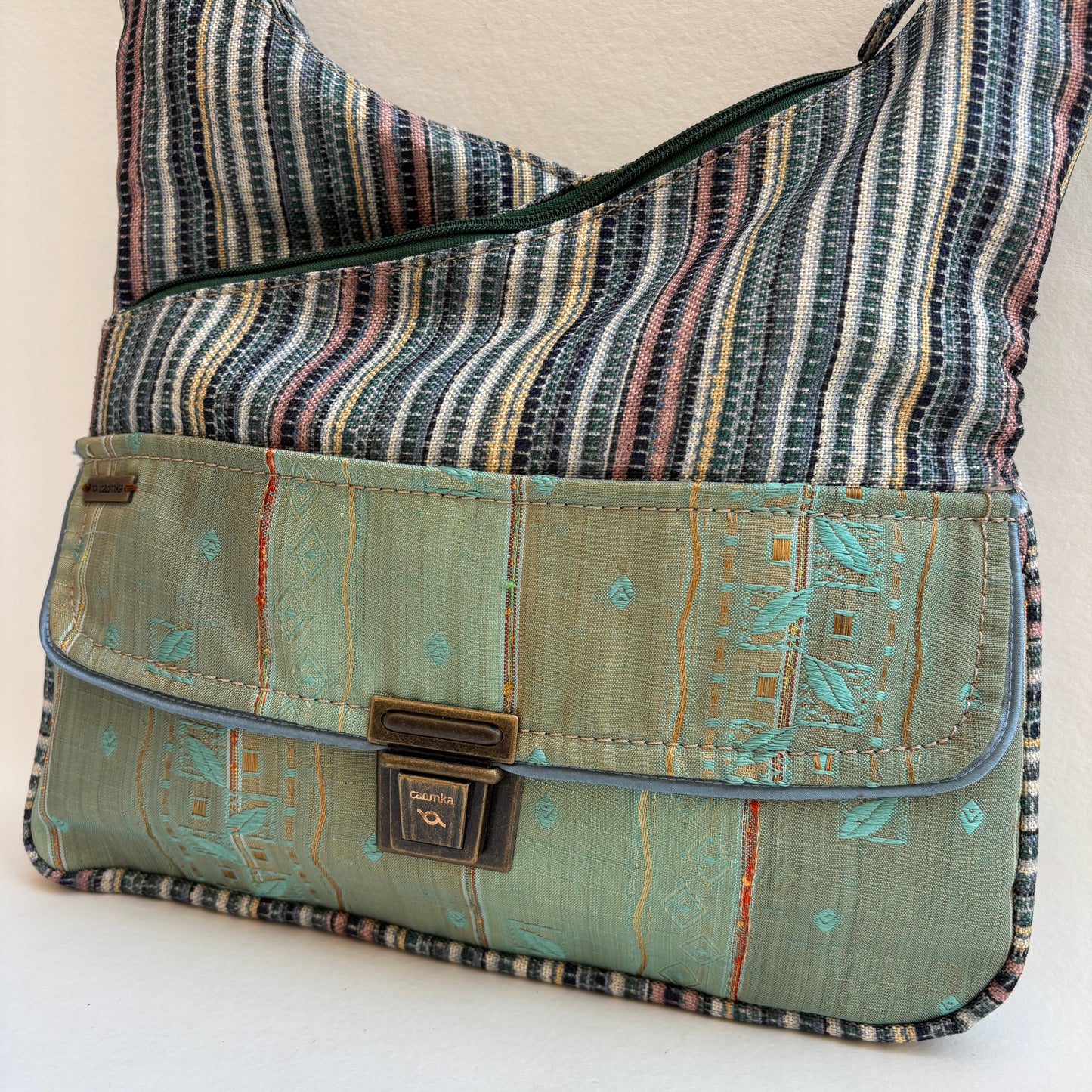 Bolso Bandolera Súper Caomka "Ocean Mint" · Pieza Única Núm. 19358