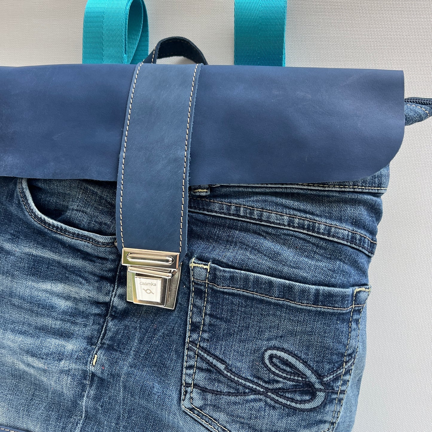 Mochila Top Caomka Recycled ♻️ Jeans · Pieza Única 15353