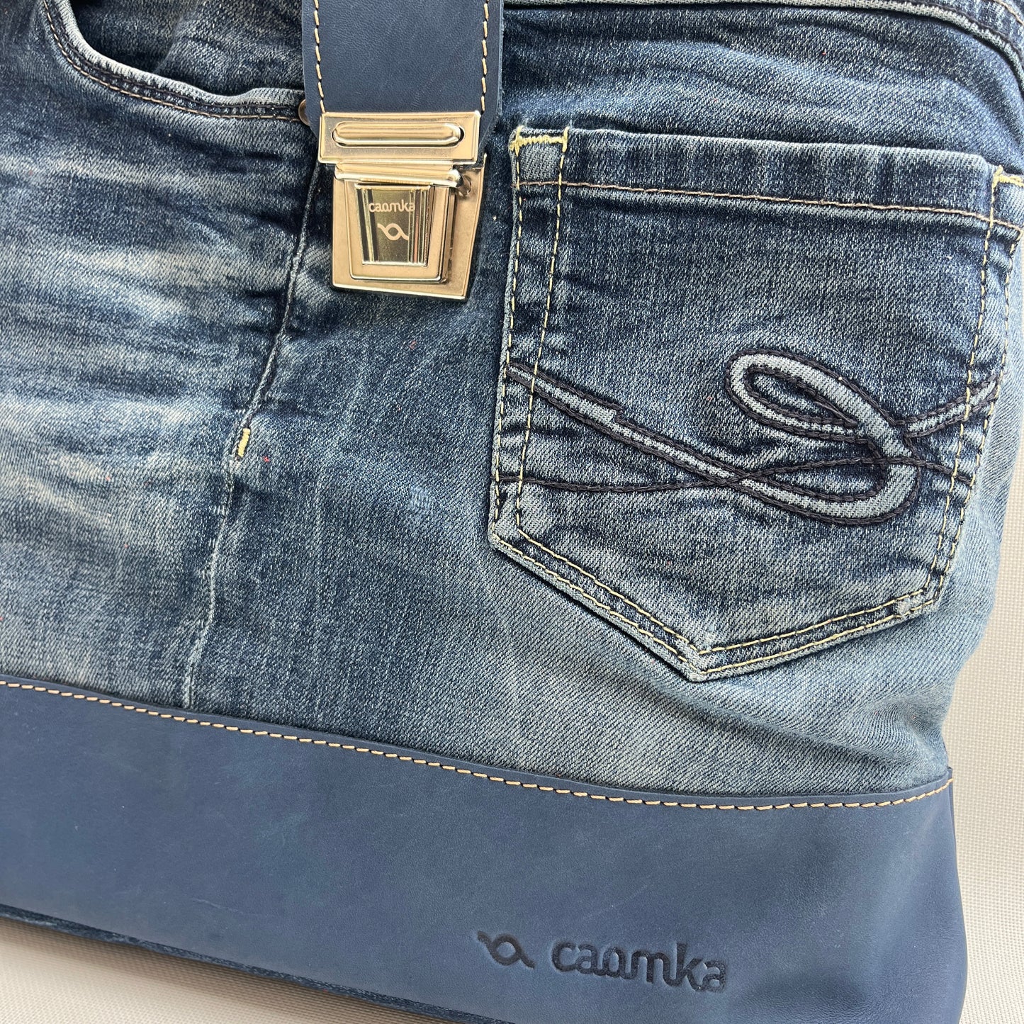Mochila Top Caomka Recycled ♻️ Jeans · Pieza Única 15353