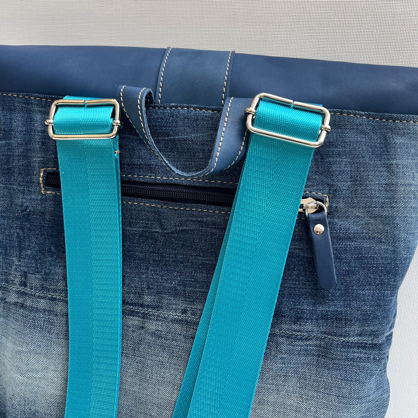 Mochila Top Caomka Recycled ♻️ Jeans · Pieza Única 15353