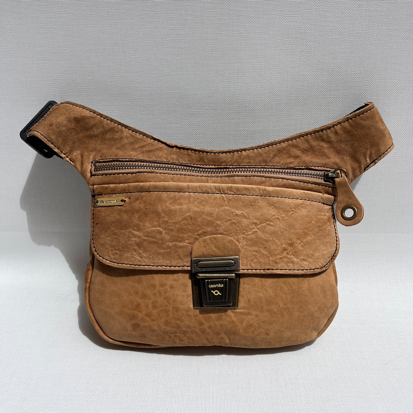Classic Turquoise &amp; Old Gold BioCuir® Natural Leather Exclusive Piece No. 12880