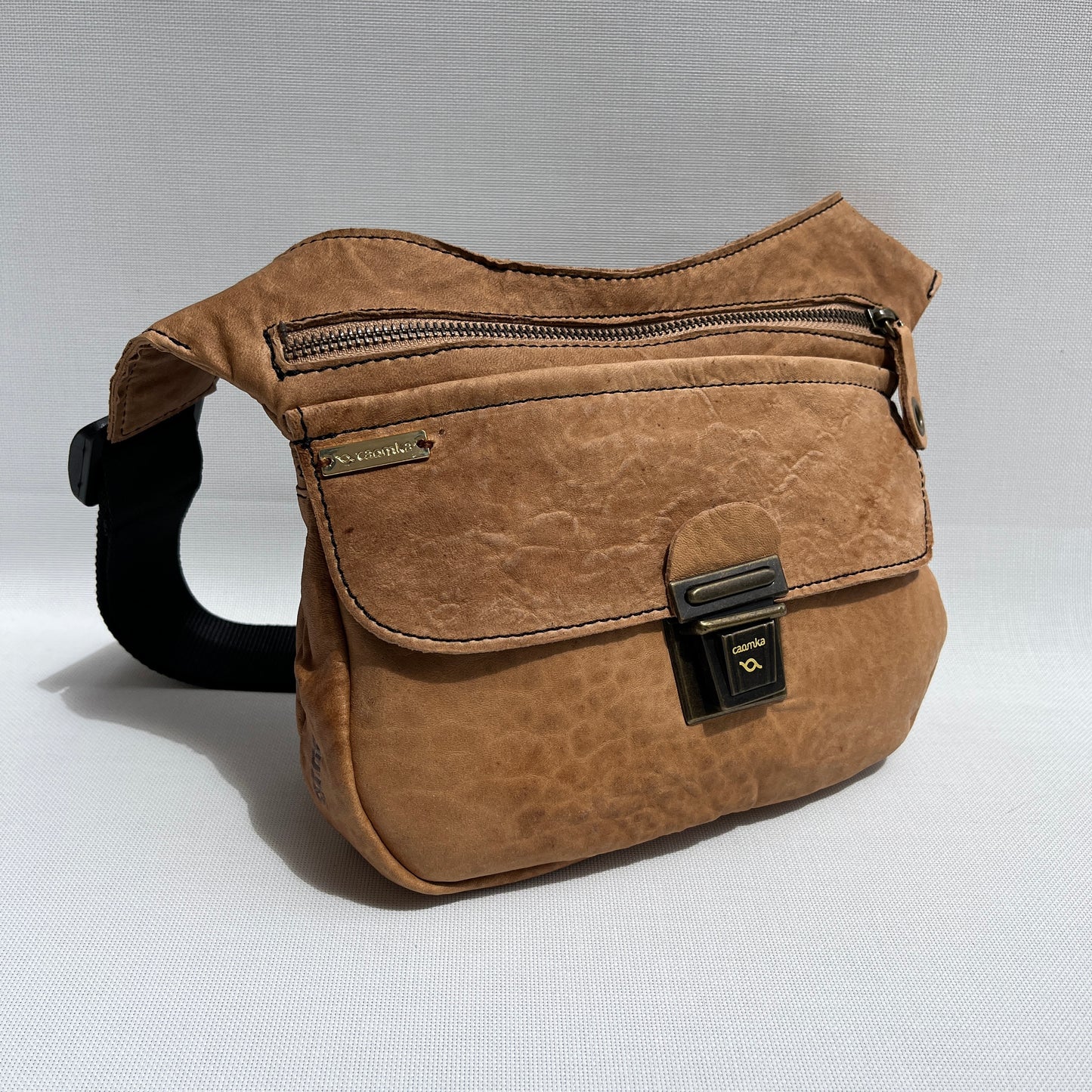 Classic Turquoise &amp; Old Gold BioCuir® Natural Leather Exclusive Piece No. 12880