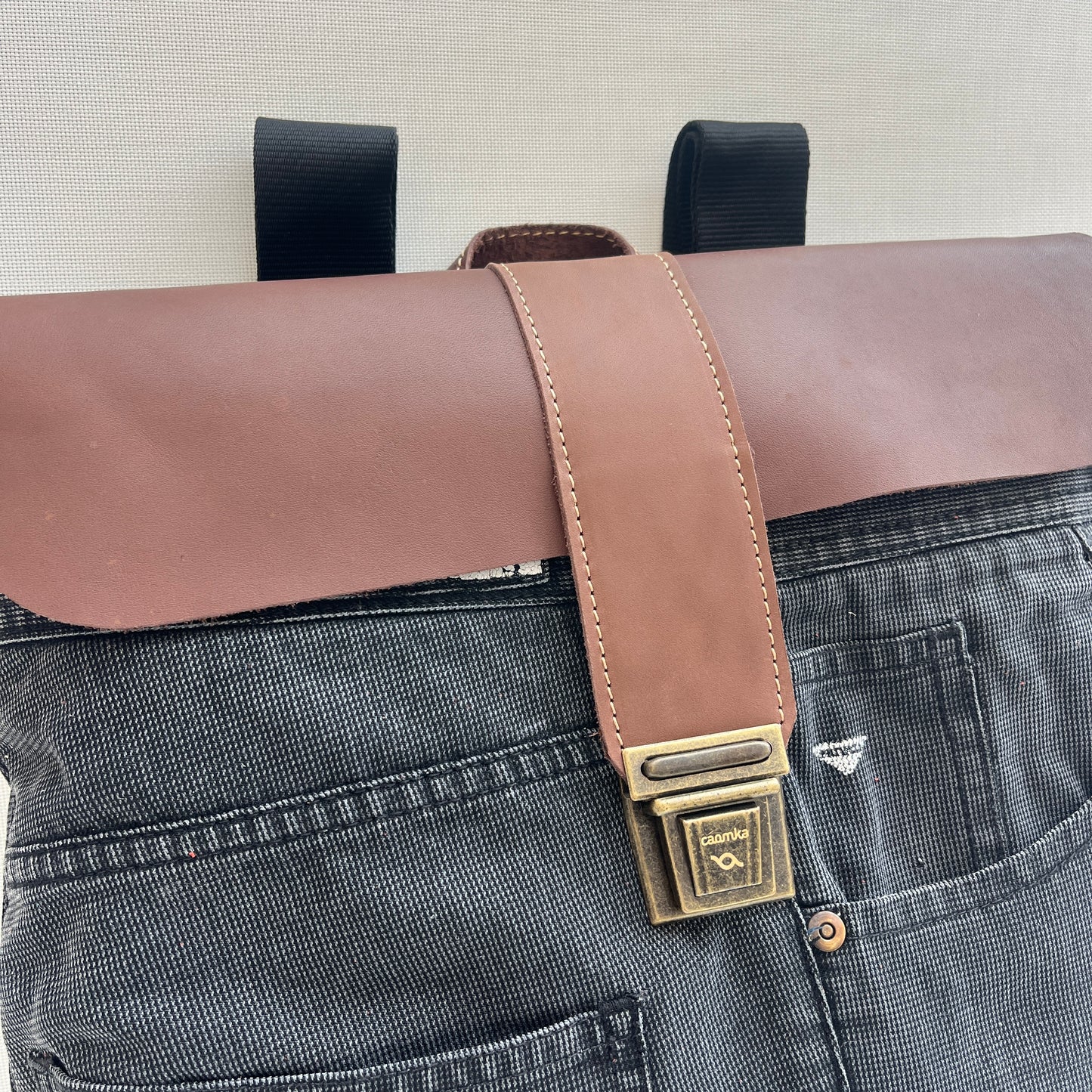 Mochila Top Caomka Recycled ♻️ Jeans · Pieza Única 15370