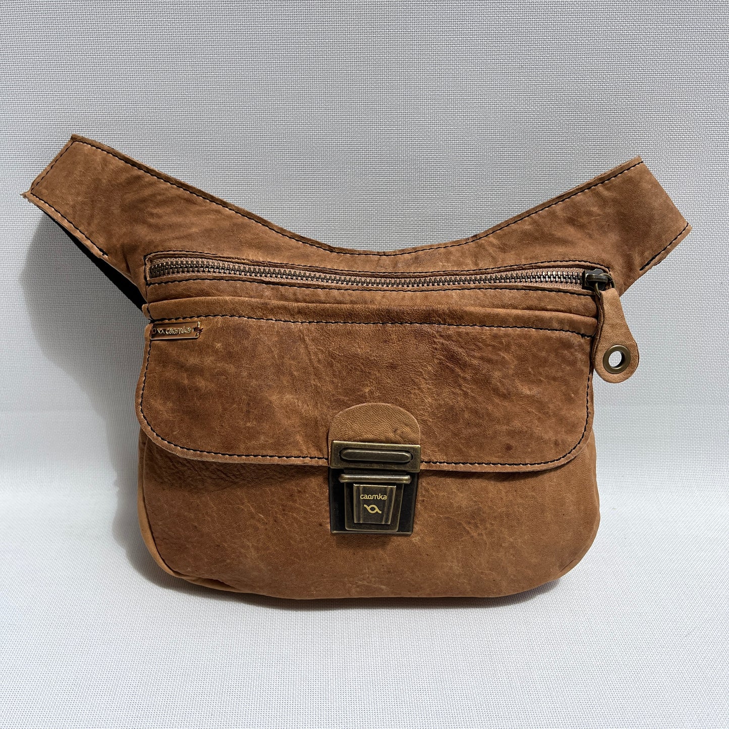 Classic Turquoise &amp; Old Gold BioCuir® Natural Leather Exclusive Piece No. 12880