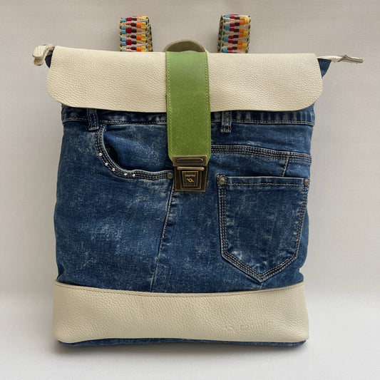 Mochila Top Caomka Recycled ♻️ Jeans · Pieza Única 15369