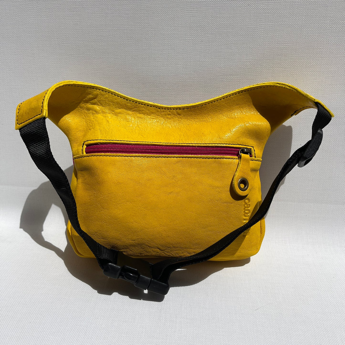 Special Fuchsia &amp; Old Gold BioCuir® natural leather Exclusive Piece No. 12109