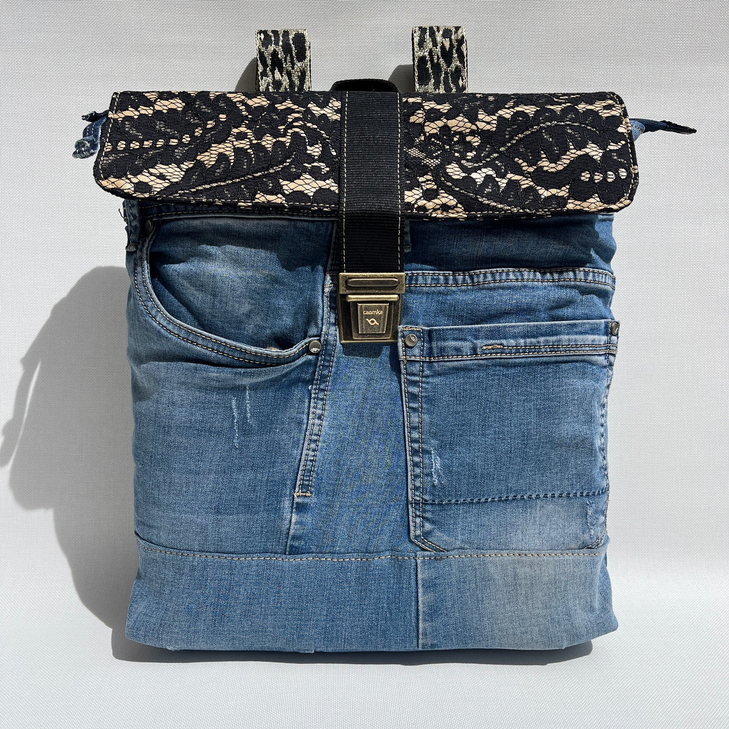Mochila Top Caomka Recycled ♻️ Jeans · Pieza Única 15450