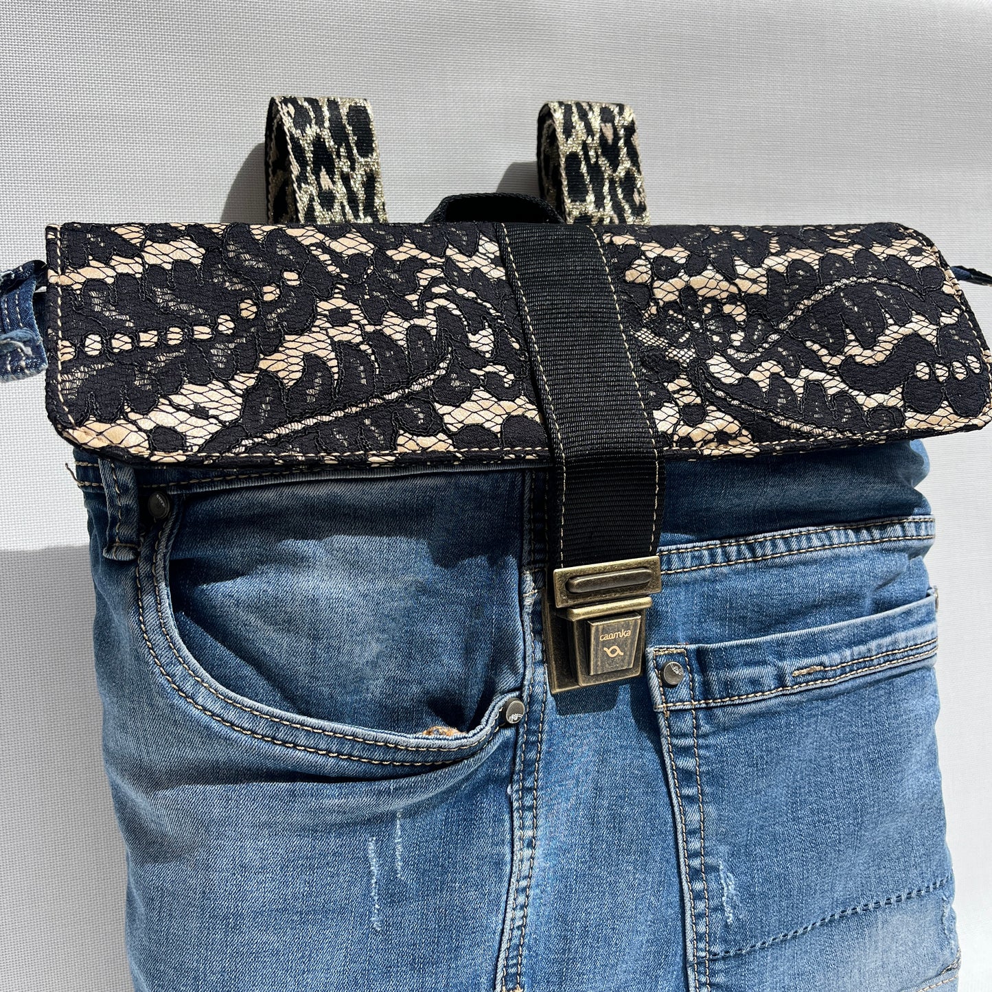 Mochila Top Caomka Recycled ♻️ Jeans · Pieza Única 15450