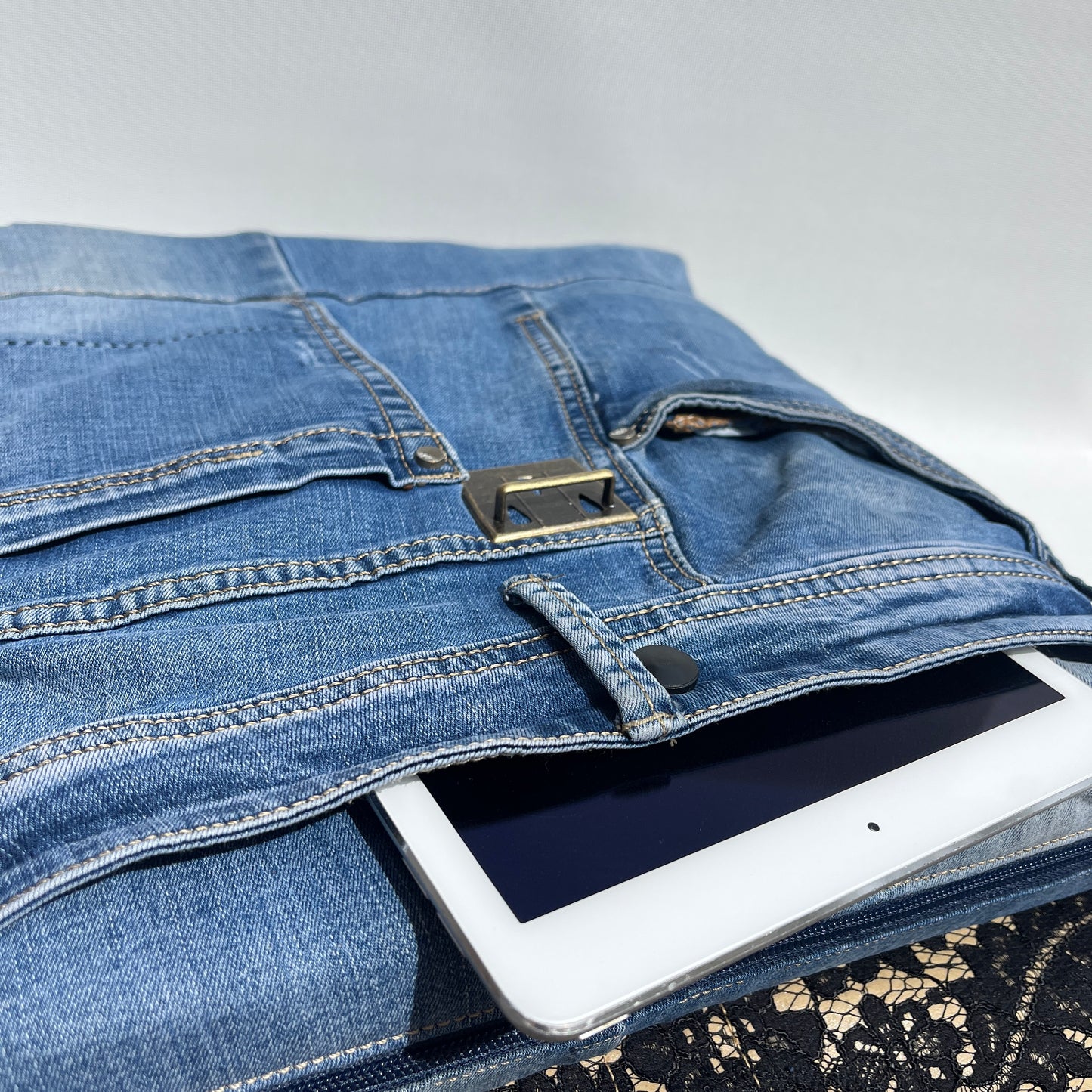 Mochila Top Caomka Recycled ♻️ Jeans · Pieza Única 15450