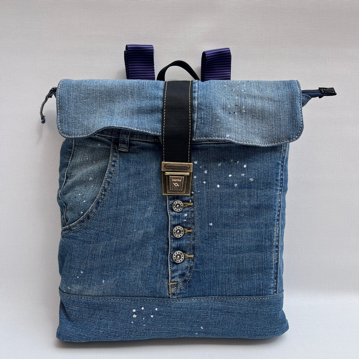 Mochila Top Caomka Recycled ♻️ Jeans · Pieza Única 15453