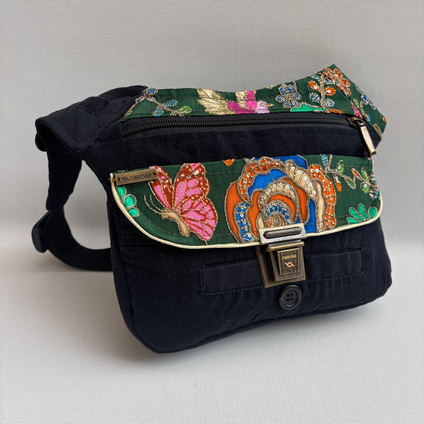 Riñonera "Special ♻️ Dockers Recycled ♻️  + Bolsillo trasero con cremallera · Pieza Única Núm. 18564