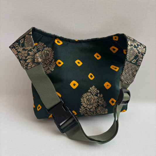 Riñonera "Special Green & Golden India" · Pieza única Núm. 18563