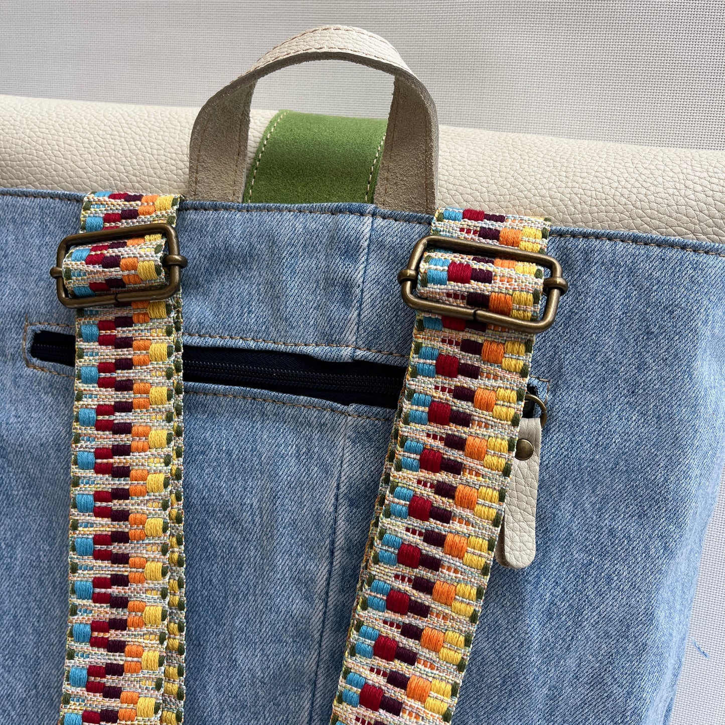 Mochila Top Caomka Recycled ♻️ Jeans · Pieza Única 15408