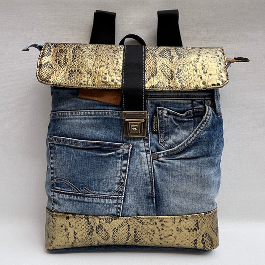 Mochila Top Caomka Recycled ♻️ Jeans · Pieza Única 15452