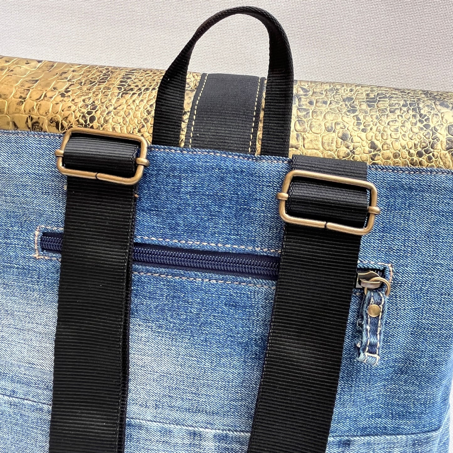 Mochila Top Caomka Recycled ♻️ Jeans · Pieza Única 15452