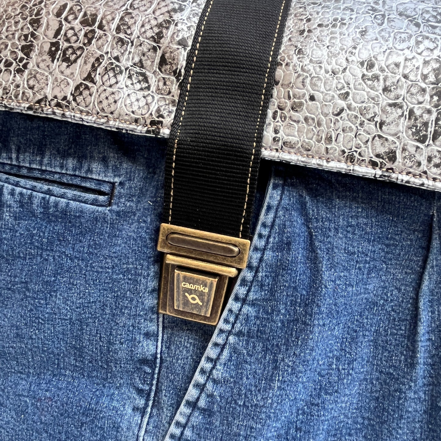 Mochila Top Caomka Recycled ♻️ Jeans · Pieza Única 15454