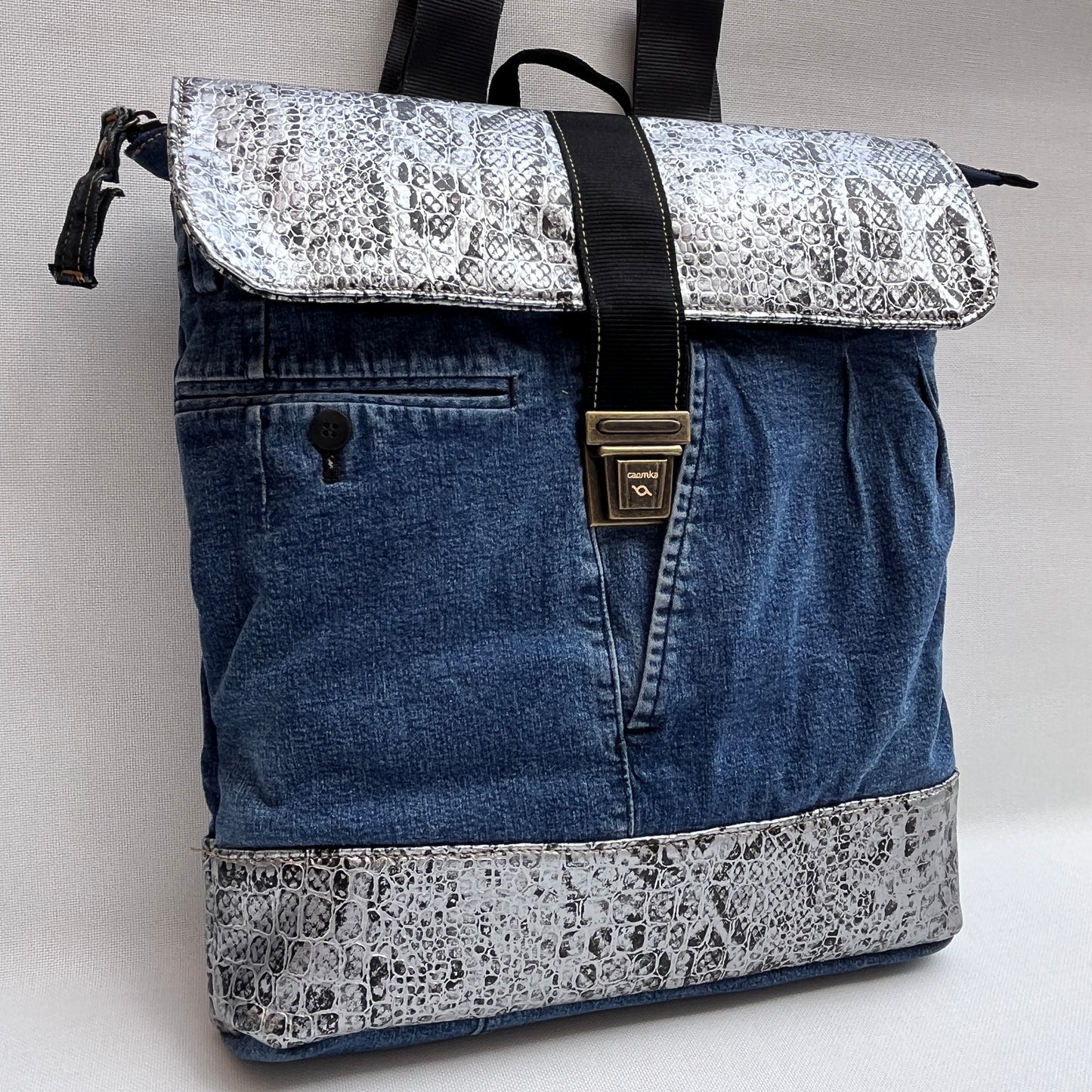 Mochila Top Caomka Recycled ♻️ Jeans · Pieza Única 15454