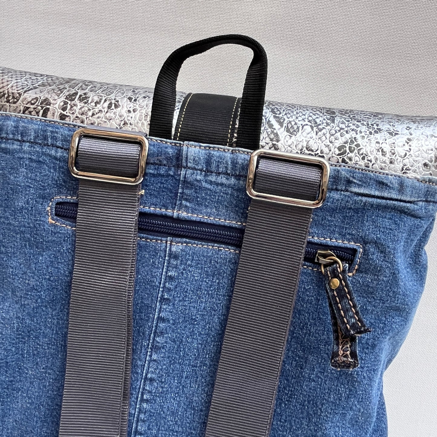 Mochila Top Caomka Recycled ♻️ Jeans · Pieza Única 15454