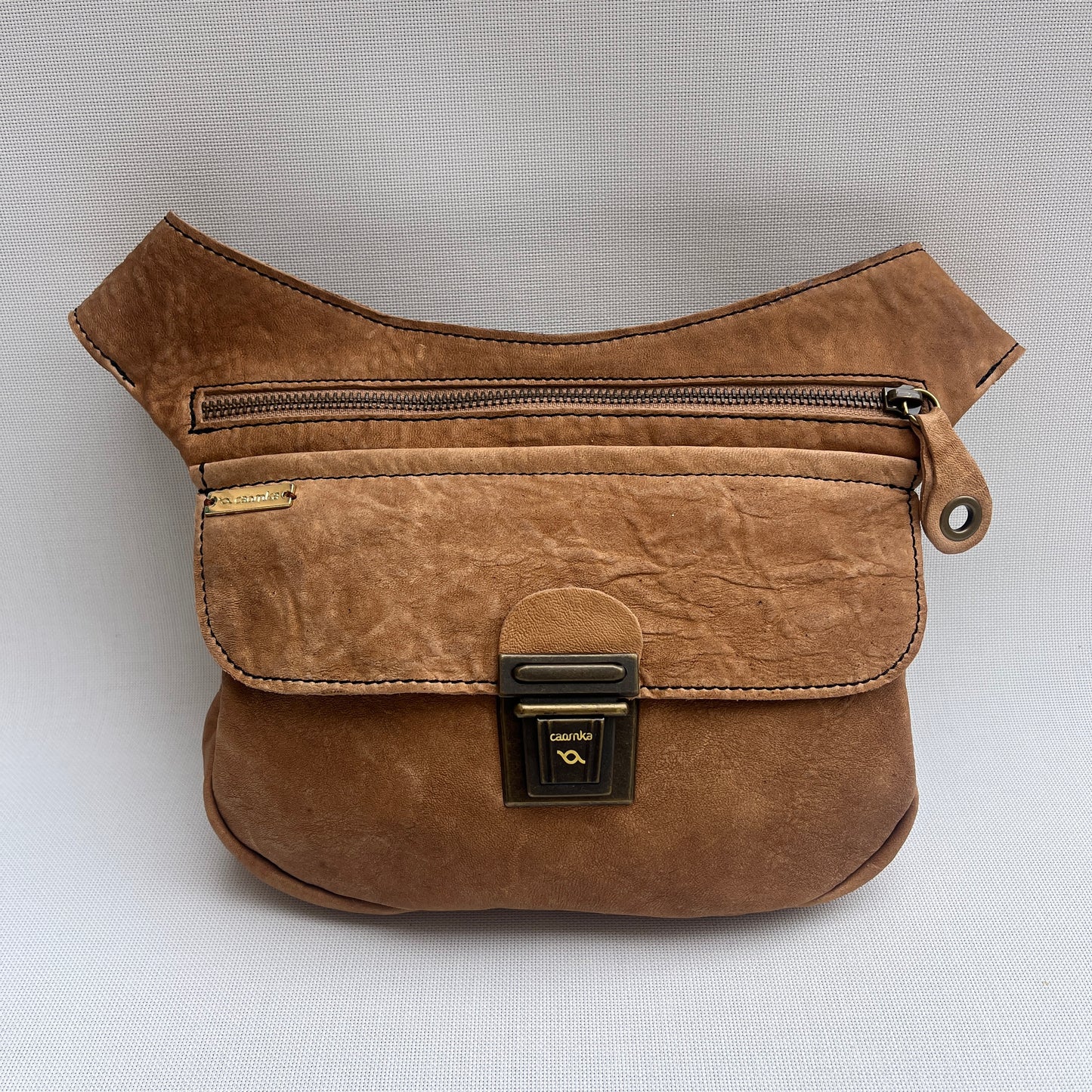 Classic Turquoise &amp; Old Gold BioCuir® Natural Leather Exclusive Piece No. 12880