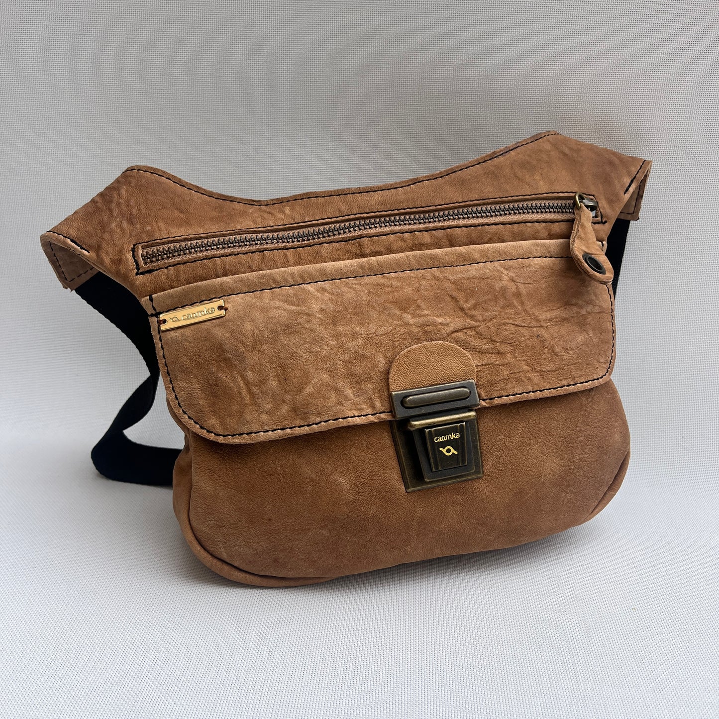 Classic Turquoise &amp; Old Gold BioCuir® Natural Leather Exclusive Piece No. 12880