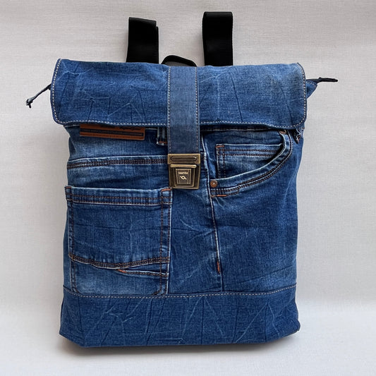Mochila Top Caomka Recycled ♻️ Jeans · Pieza Única 15455