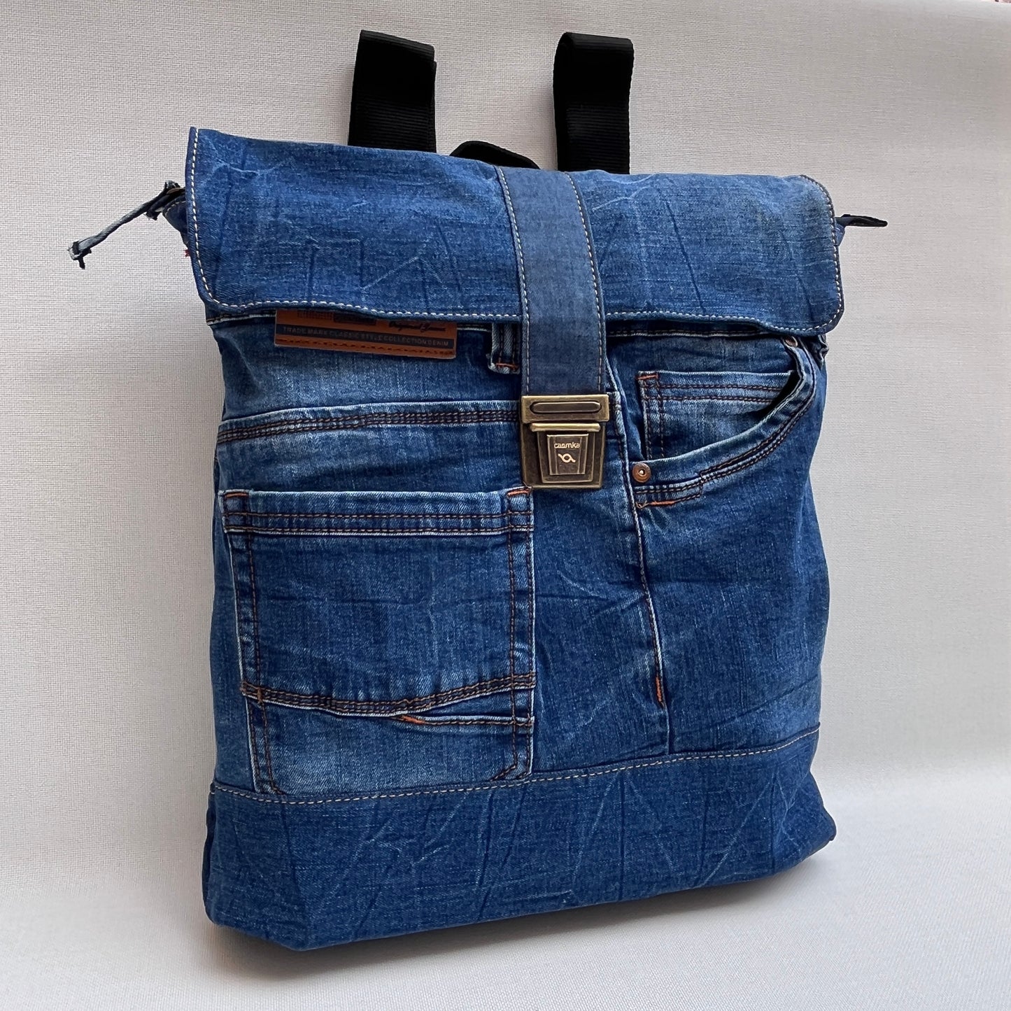 Mochila Top Caomka Recycled ♻️ Jeans · Pieza Única 15455
