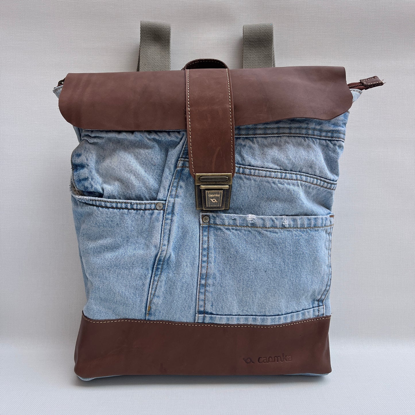 Mochila Top Caomka Recycled ♻️ Jeans · Pieza Única 15411