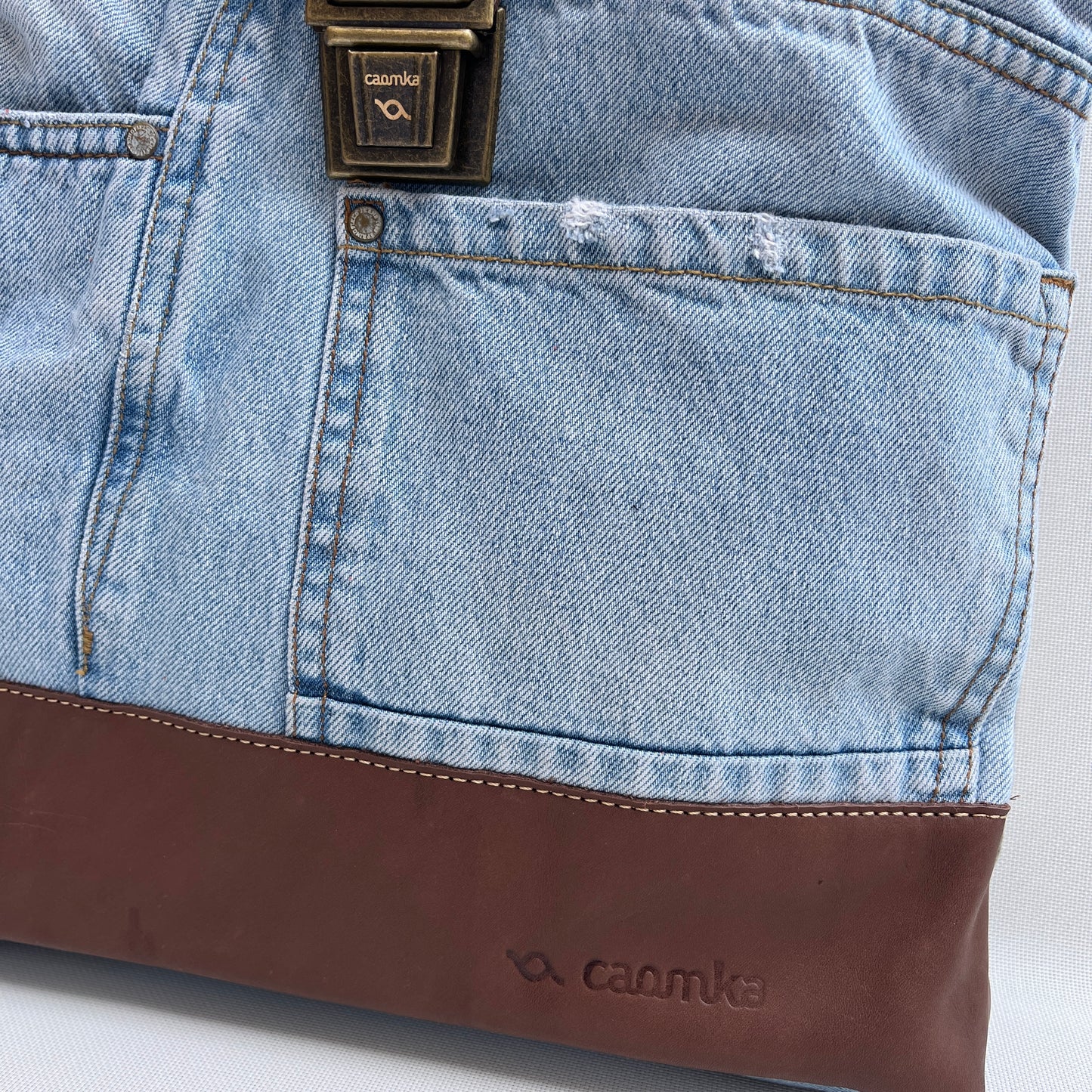 Mochila Top Caomka Recycled ♻️ Jeans · Pieza Única 15411