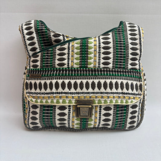 Bolso Bandolera Súper Caomka "Green Nomad Spirit" · Pieza Única Núm. 18505