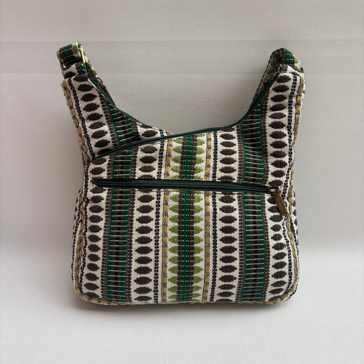 Bolso Bandolera Súper Caomka "Green Nomad Spirit" · Pieza Única Núm. 18505
