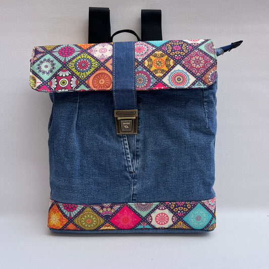 Mochila Top Caomka Recycled ♻️ Jeans · Pieza Única 15456