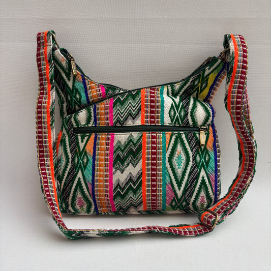 Bolso Bandolera Súper Caomka "Emerald Tribal Glow" · Pieza Única Núm. 18502