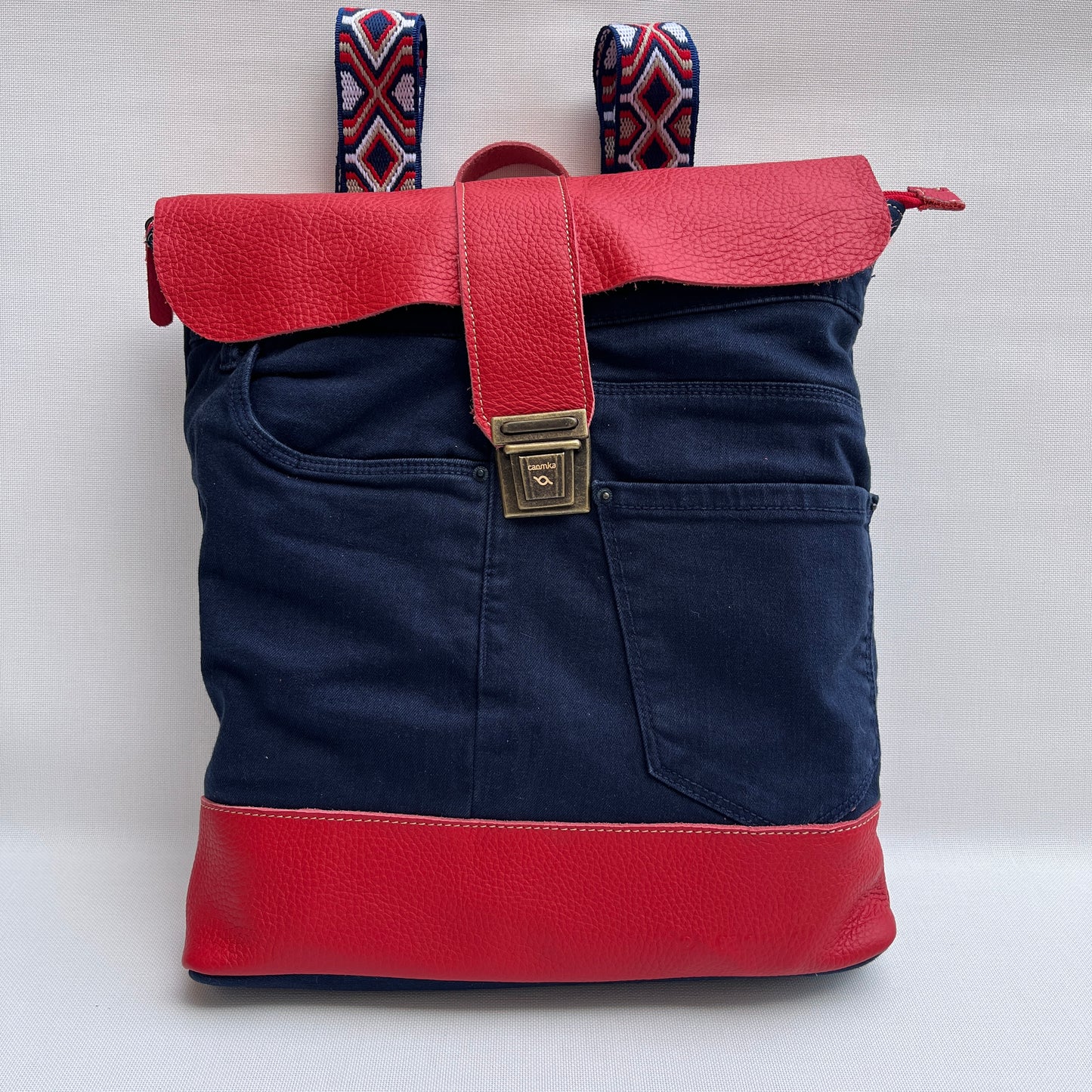 Mochila Top Caomka Recycled ♻️ Jeans · Pieza Única 15413