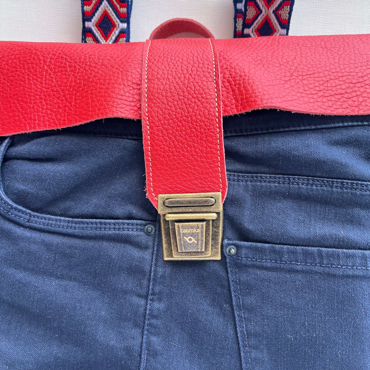 Mochila Top Caomka Recycled ♻️ Jeans · Pieza Única 15413