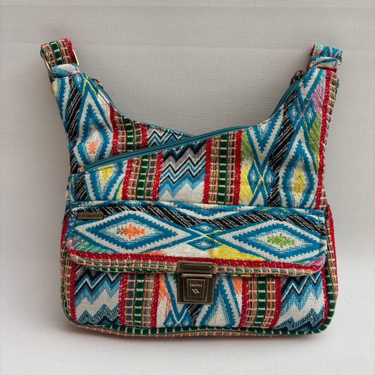 Bolso Bandolera Súper Caomka "Turquoise Nomad Energy" · Pieza Única Núm. 18501
