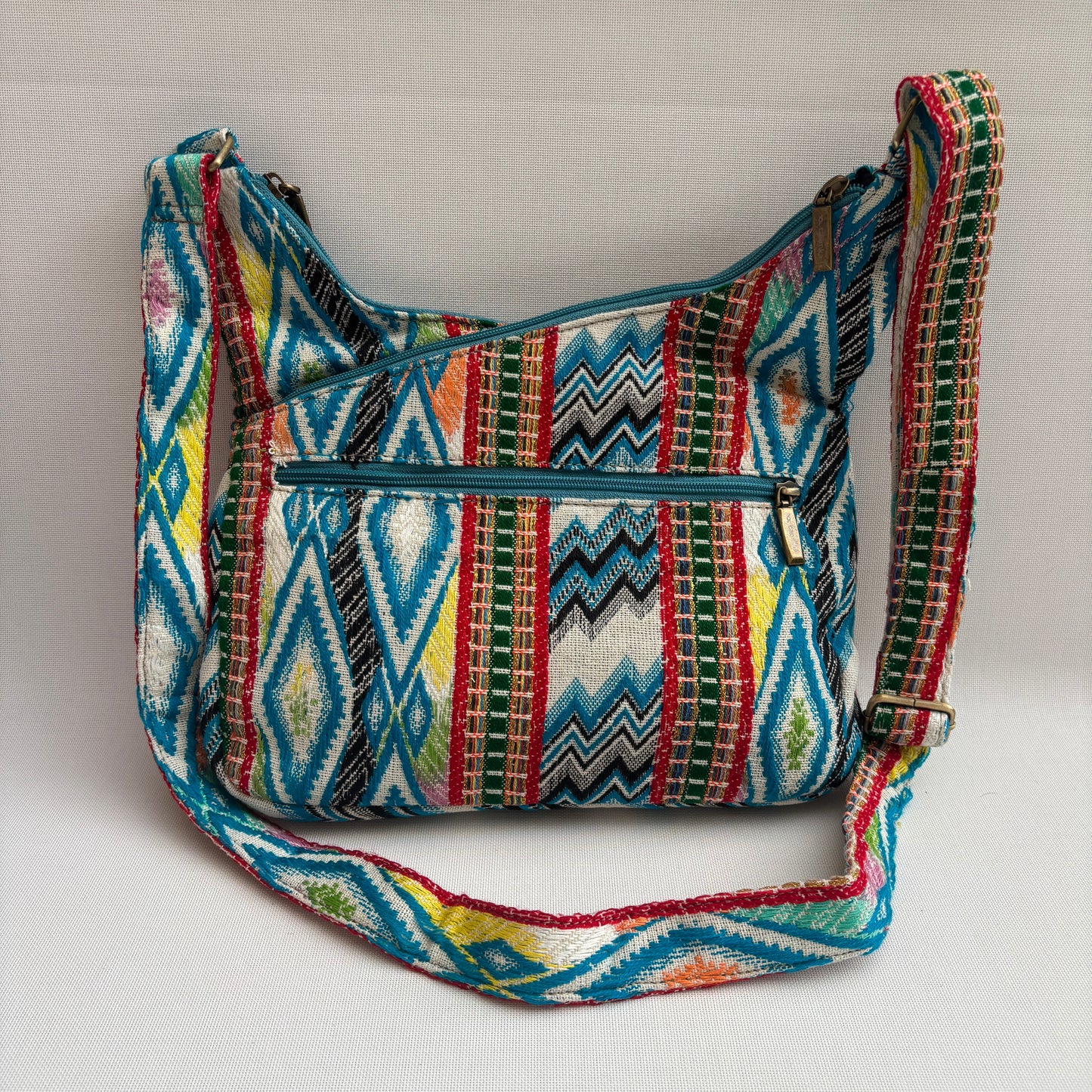 Bolso Bandolera Súper Caomka "Turquoise Nomad Energy" · Pieza Única Núm. 18501