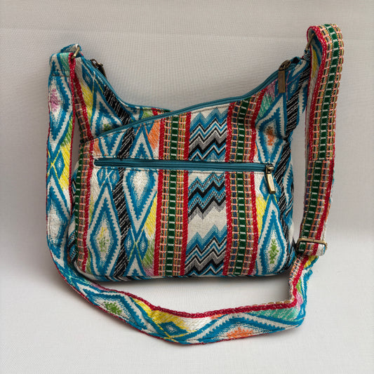 Bolso Bandolera Súper Caomka "Turquoise Nomad Energy" · Pieza Única Núm. 18501