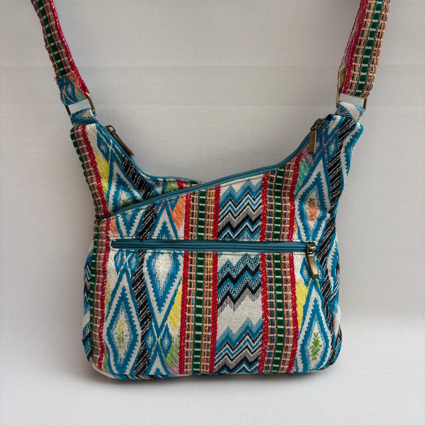 Bolso Bandolera Súper Caomka "Turquoise Nomad Energy" · Pieza Única Núm. 18501