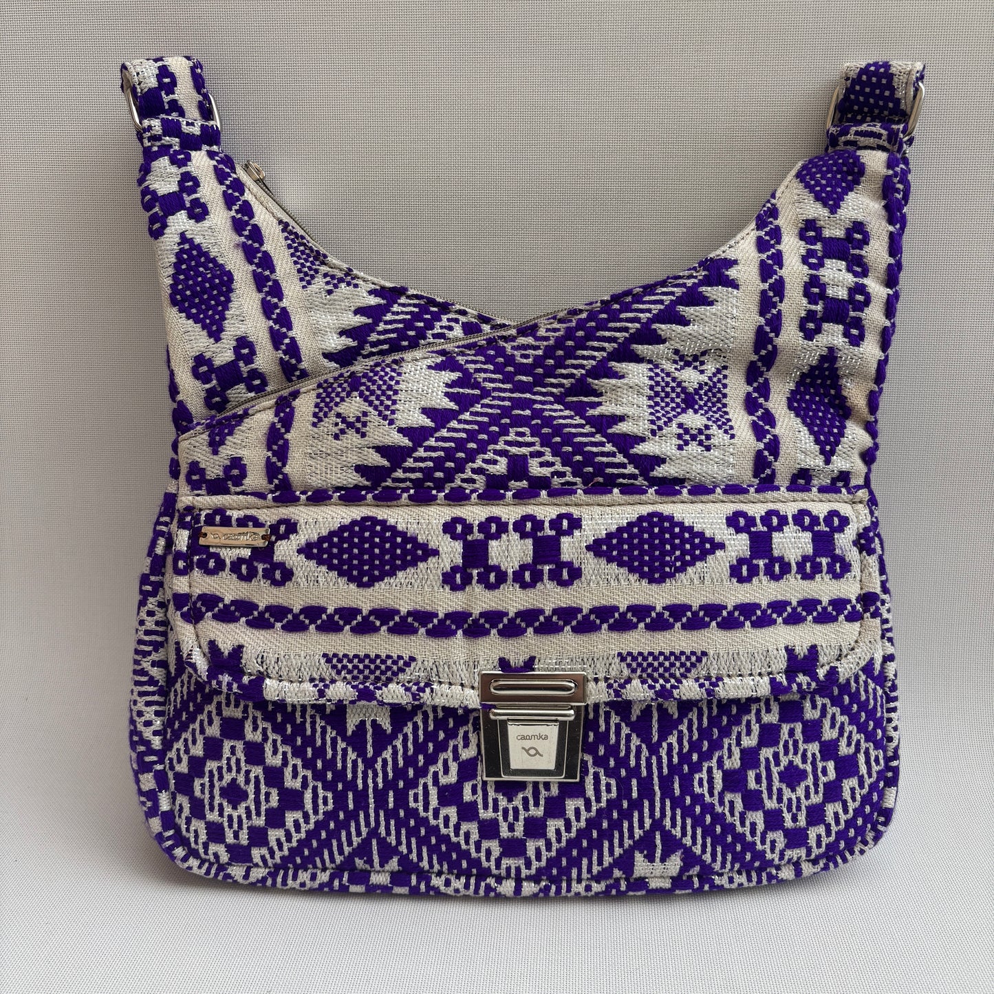 Bolso Bandolera Súper Caomka "Royal Tribal Violet" · Pieza Única Núm. 18500