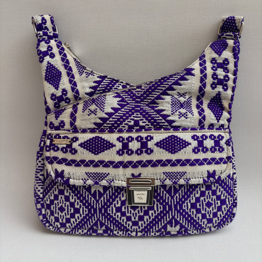 Bolso Bandolera Súper Caomka "Royal Tribal Violet" · Pieza Única Núm. 18500