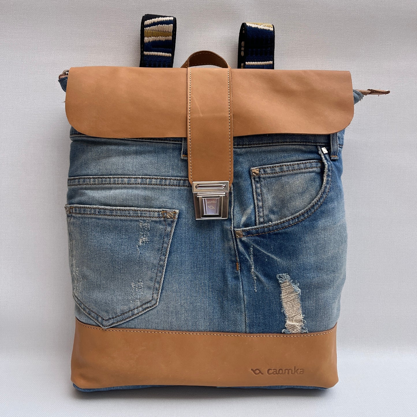Mochila Top Caomka Recycled ♻️ Jeans · Pieza Única 15409