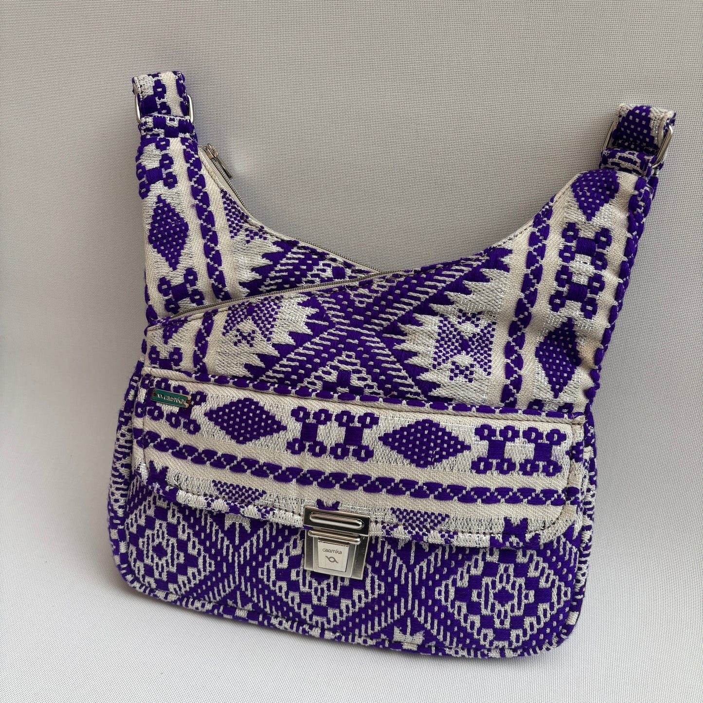 Bolso Bandolera Súper Caomka "Royal Tribal Violet" · Pieza Única Núm. 18500