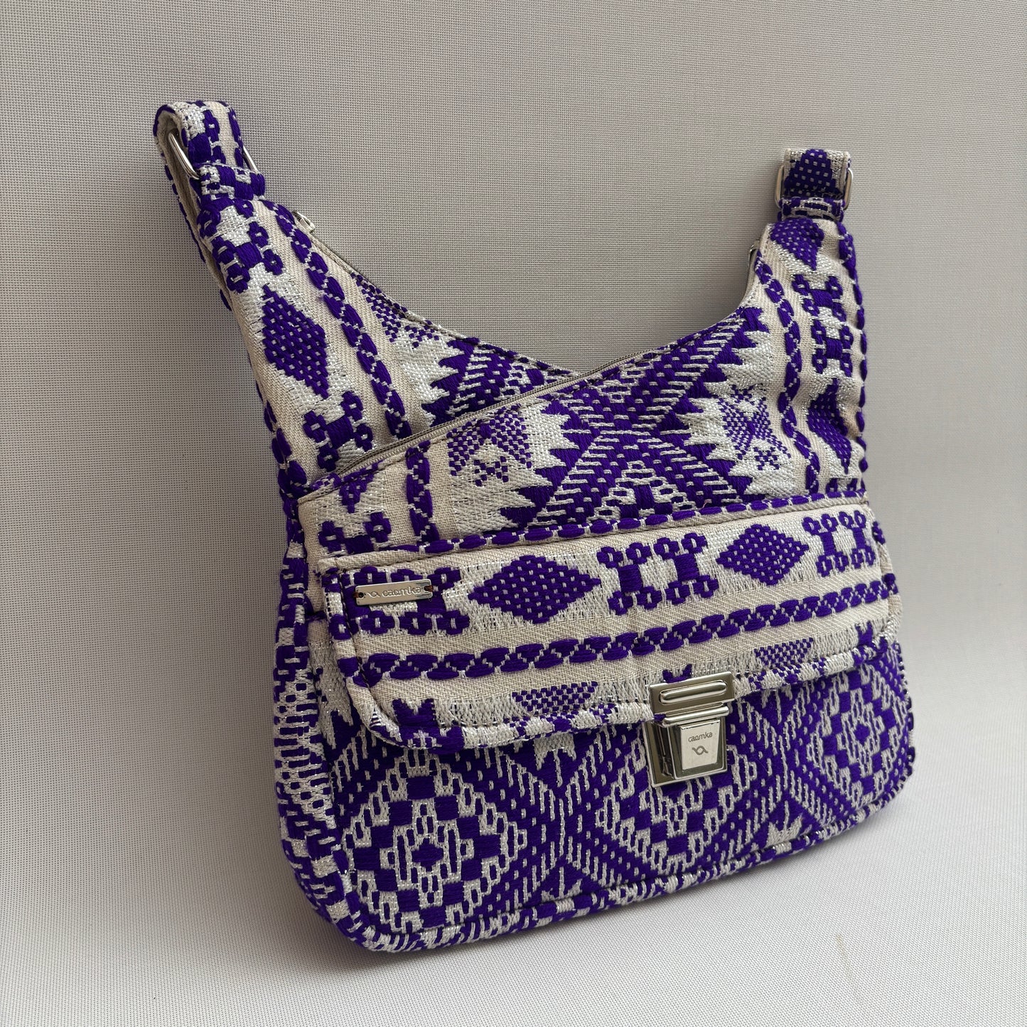 Bolso Bandolera Súper Caomka "Royal Tribal Violet" · Pieza Única Núm. 18500